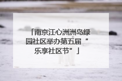 南京江心洲洲岛绿园社区举办第五届“乐享社区节”