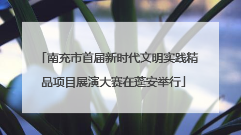 南充市首届新时代文明实践精品项目展演大赛在蓬安举行