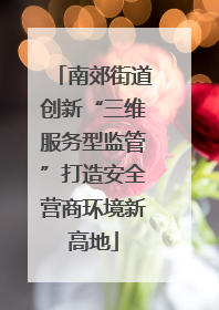 南郊街道创新“三维服务型监管”打造安全营商环境新高地
