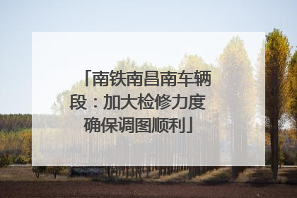 南铁南昌南车辆段：加大检修力度确保调图顺利