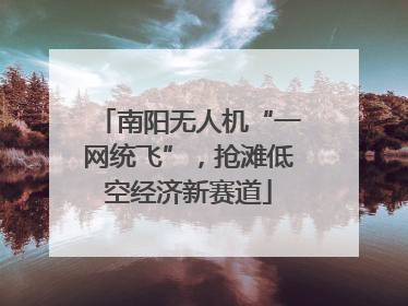 南阳无人机“一网统飞”，抢滩低空经济新赛道