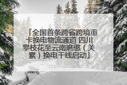全国首条跨省跨境重卡换电物流通道 四川攀枝花至云南磨憨（关累）换电干线启动