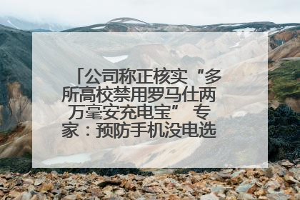 公司称正核实“多所高校禁用罗马仕两万毫安充电宝” 专家：预防手机没电选中等体积产品即可