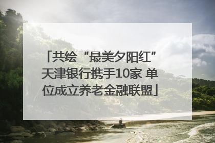 共绘“最美夕阳红” 天津银行携手10家 单位成立养老金融联盟