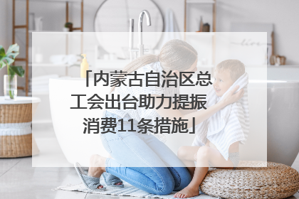 内蒙古自治区总工会出台助力提振消费11条措施