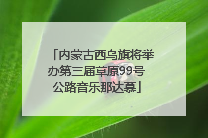 内蒙古西乌旗将举办第三届草原99号公路音乐那达慕