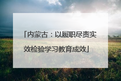 内蒙古：以履职尽责实效检验学习教育成效