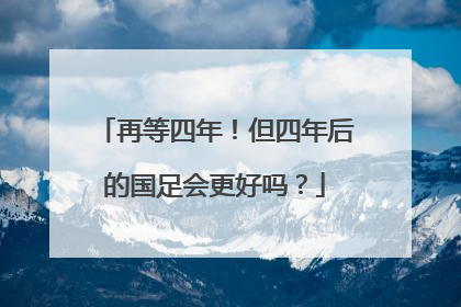 再等四年！但四年后的国足会更好吗？