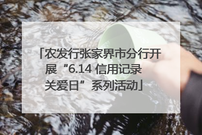 农发行张家界市分行开展“6.14 信用记录关爱日”系列活动
