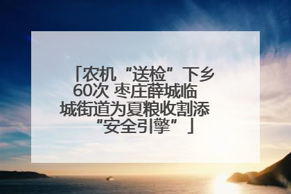 农机“送检”下乡60次 枣庄薛城临城街道为夏粮收割添“安全引擎”