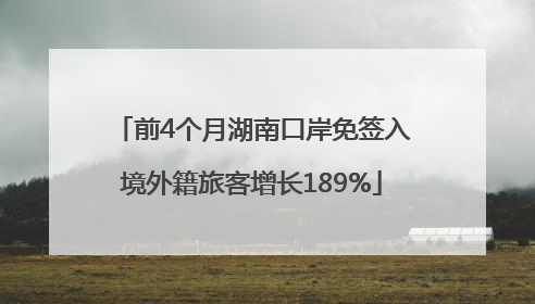 前4个月湖南口岸免签入境外籍旅客增长189%