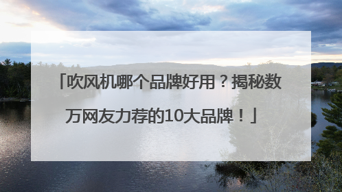 吹风机哪个品牌好用？揭秘数万网友力荐的10大品牌！