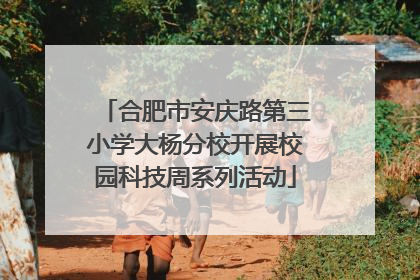 合肥市安庆路第三小学大杨分校开展校园科技周系列活动