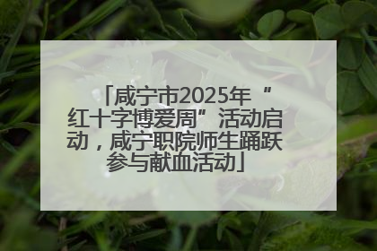 咸宁市2025年“红十字博爱周”活动启动，咸宁职院师生踊跃参与献血活动