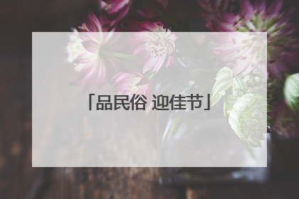 品民俗 迎佳节
