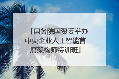 国务院国资委举办中央企业人工智能首席架构师特训班