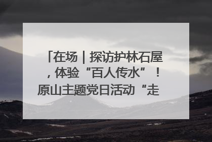 在场｜探访护林石屋，体验“百人传水”！原山主题党日活动“走新”更“走心”