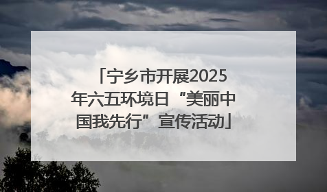 宁乡市开展2025年六五环境日“美丽中国我先行”宣传活动