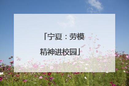 宁夏：劳模精神进校园