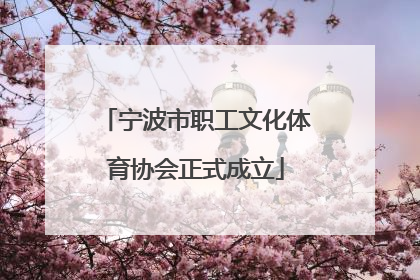 宁波市职工文化体育协会正式成立