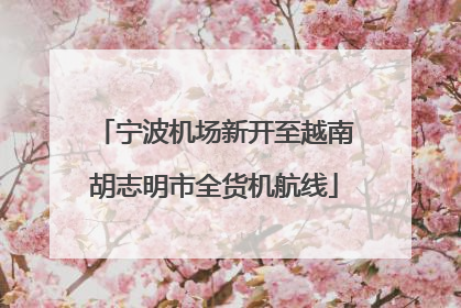 宁波机场新开至越南胡志明市全货机航线