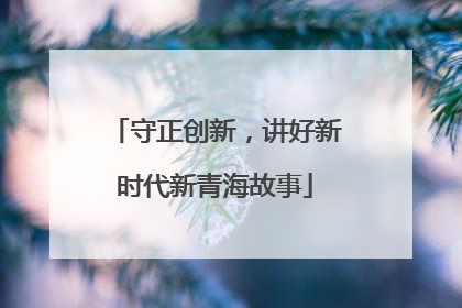 守正创新，讲好新时代新青海故事