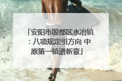 安阳市殷都区水冶镇：八项规定引方向 中原第一镇谱新章