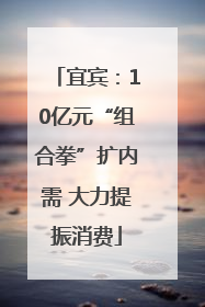 宜宾：10亿元“组合拳”扩内需 大力提振消费