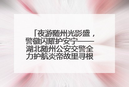 夜游随州光影盛，警徽闪耀护安宁——湖北随州公安交警全力护航炎帝故里寻根节夜游活动侧记