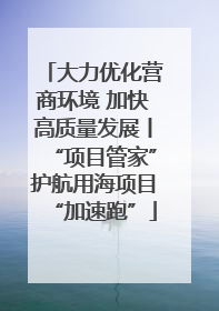 大力优化营商环境 加快高质量发展丨“项目管家”护航用海项目“加速跑”