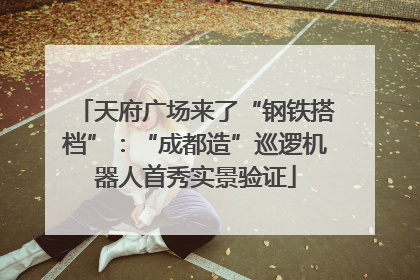 天府广场来了“钢铁搭档”：“成都造”巡逻机器人首秀实景验证