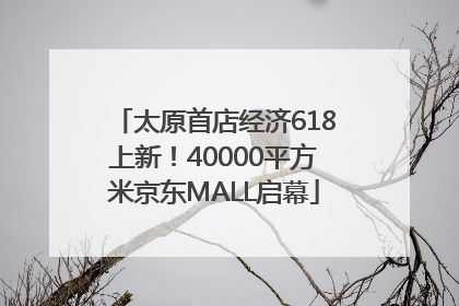 太原首店经济618上新！40000平方米京东MALL启幕