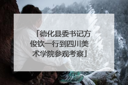 德化县委书记方俊钦一行到四川美术学院参观考察