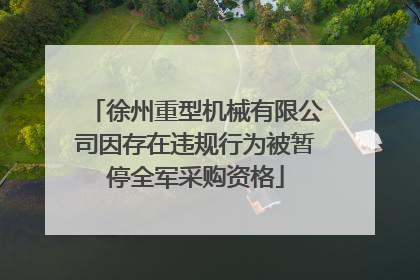 徐州重型机械有限公司因存在违规行为被暂停全军采购资格