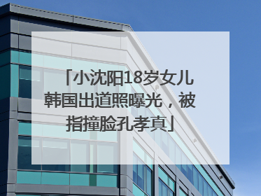 小沈阳18岁女儿韩国出道照曝光，被指撞脸孔孝真