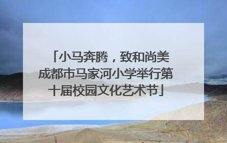 小马奔腾，致和尚美 成都市马家河小学举行第十届校园文化艺术节