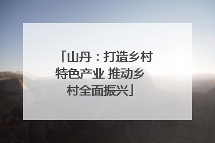 山丹：打造乡村特色产业 推动乡村全面振兴