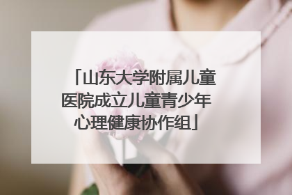 山东大学附属儿童医院成立儿童青少年心理健康协作组