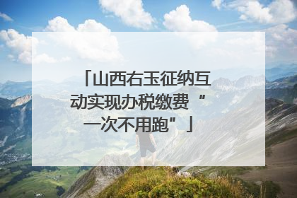 山西右玉征纳互动实现办税缴费“一次不用跑”