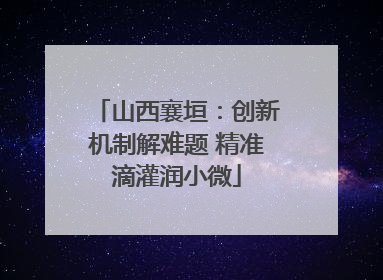 山西襄垣：创新机制解难题 精准滴灌润小微
