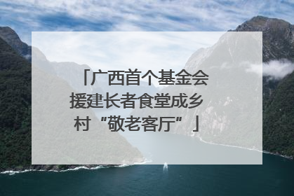 广西首个基金会援建长者食堂成乡村“敬老客厅”