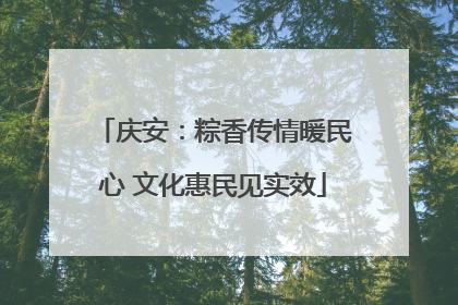 庆安：粽香传情暖民心 文化惠民见实效