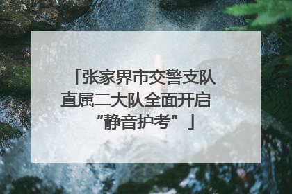 张家界市交警支队直属二大队全面开启“静音护考”