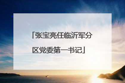 张宝亮任临沂军分区党委第一书记