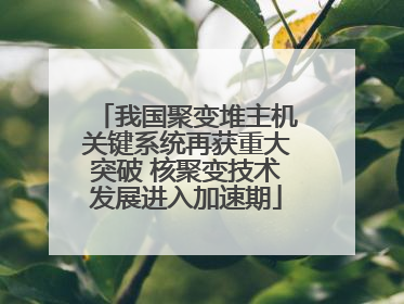 我国聚变堆主机关键系统再获重大突破 核聚变技术发展进入加速期