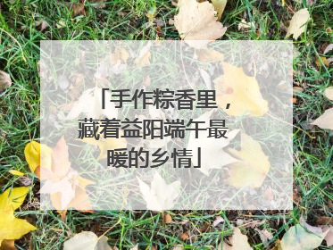 手作粽香里，藏着益阳端午最暖的乡情