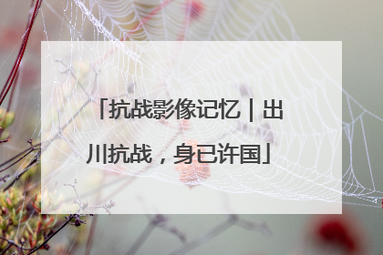 抗战影像记忆｜出川抗战，身已许国