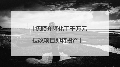 抚顺齐隆化工千万元技改项目即将投产