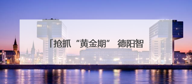 抢抓“黄金期” 德阳智慧之心项目建设加速推进