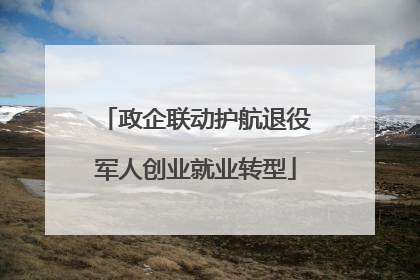 政企联动护航退役军人创业就业转型